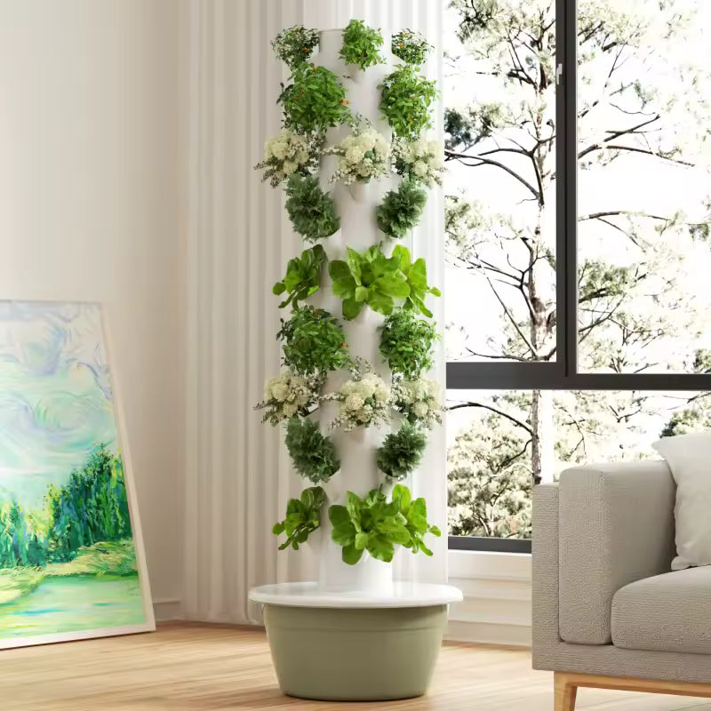 Vertical Hydroponic Tower, 5 to 9 Tiers