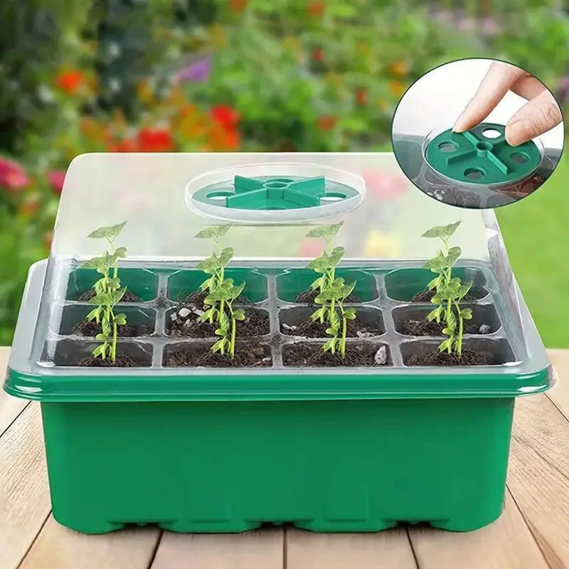12-Cell Seed Starter Tray with Vented Dome