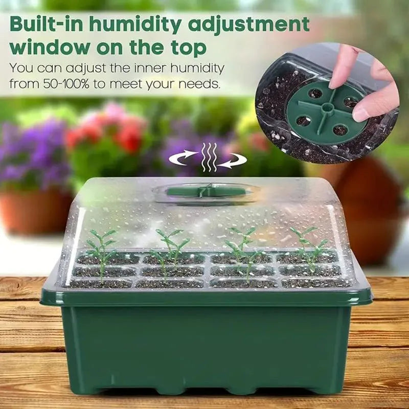 12-Cell Seed Starter Tray with Vented Dome