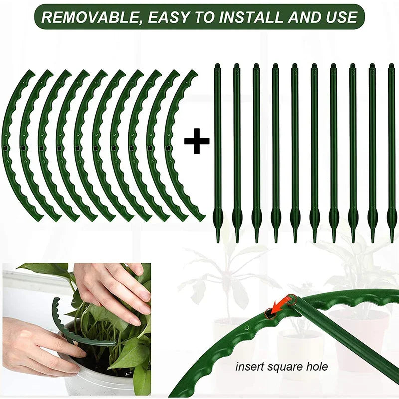 Semicircle Plant Support Stakes, 8-Pack