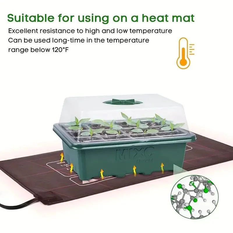 12-Cell Seed Starter Tray with Vented Dome